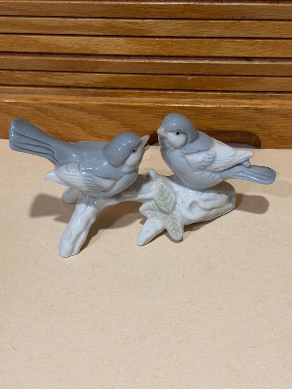 Vintage 80s Otagiri Blue Birds on Branch Figurine Made in Japan Porcelain 5.5"